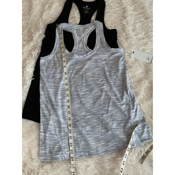 Women 90 DeGree By Reflex 2 PK Tank Top Black/White Surf SD Size XS - Picture 4 of 7